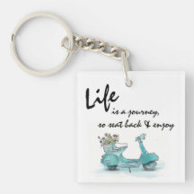 Acrylic Keyring - Französisch Scooter Life ist ein