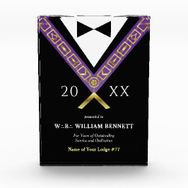 Acrylic Masonic Awards | Freemason Grand Lodge Fotoblock