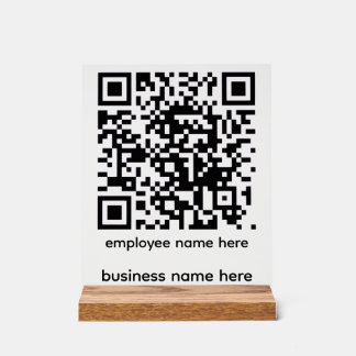 Acrylic QR Code Sign Acrylschild