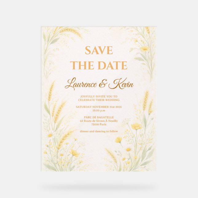 Acrylic Sign Acrylschild (Vorderseite)