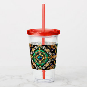 Acrylic Tumbler mit brasilianischer Farbgestaltung Acryltrinkbecher