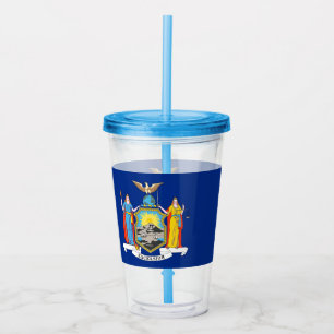 Acrylic Tumbler mit der Flagge von New York Acryltrinkbecher