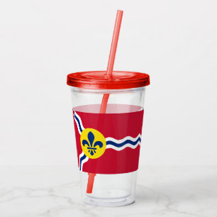 Acrylic Tumbler mit Fahne von St. Louis, Missouri Acryltrinkbecher