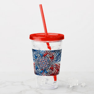 Acrylic Tumbler mit französischer Farbgestaltung Acryltrinkbecher