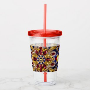 Acrylic Tumbler mit kolumbianischer Farbgestaltung Acryltrinkbecher