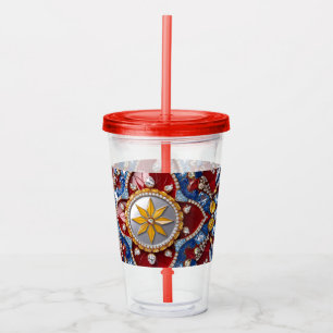 Acrylic Tumbler mit kolumbianischer Farbgestaltung Acryltrinkbecher