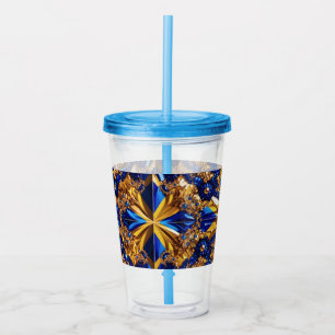 Acrylic Tumbler mit Schwedenfarbendesign Acryltrinkbecher