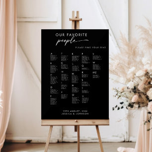 Acrylic Unsere Lieblings-Leute Hochzeitskarte Acrylschild