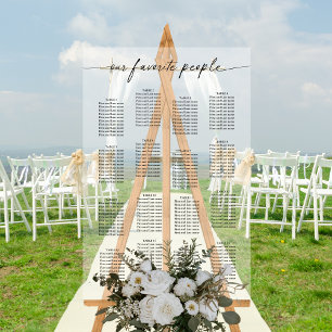 Acrylic Unsere Lieblings-Leute Hochzeitskarte Acrylschild