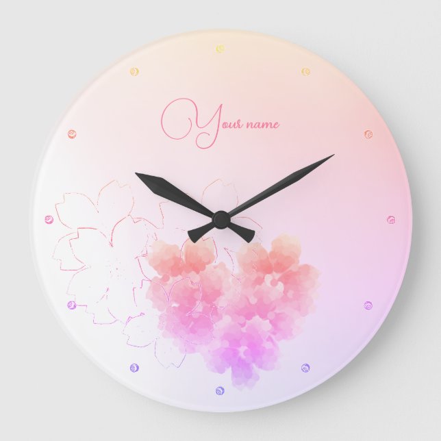 Acrylic Wall Clock Große Wanduhr (Vorderseite)