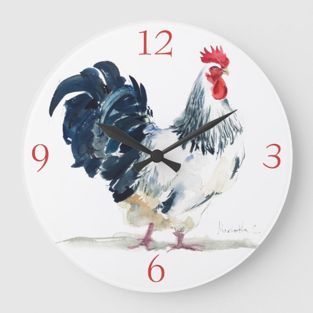 Acrylic Wall Clock, Square Square Wall Clock Große Wanduhr (Vorderseite)