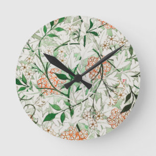 ACRYLIC WALLCLOCK: WILLIAM MORRIS : JASMINE RUNDE WANDUHR