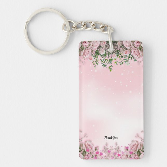 Acrylic Wedding Keychain Favor – Double‑Sided (Devant)