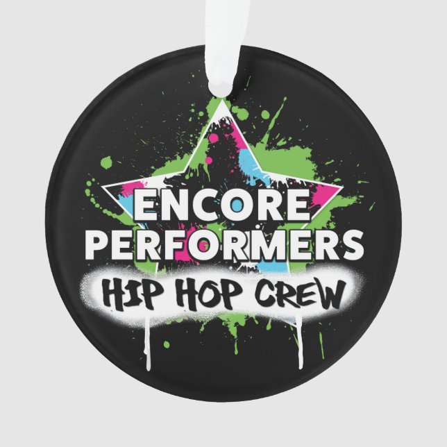 ACRYLIQUE d'ornement d'ÉQUIPE de hip hop (devant)