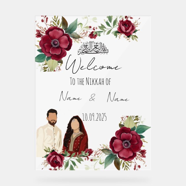 Acrylique floral Nikkah (Recto)