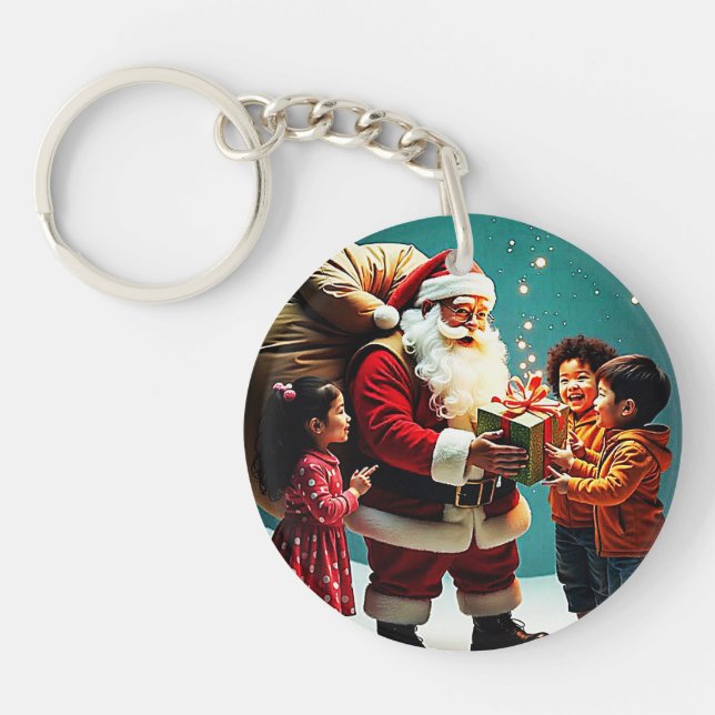Acrylique Joyeux Noël cercle personnalisé Porte -  (Devant)