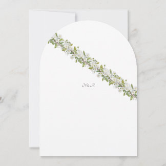Acrylique Mariage Verdure Et Fleurs Invitation