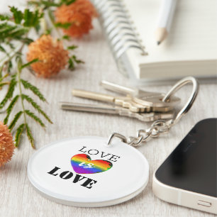 Acrylischer Schlüsselanhänger "Liebe ist Liebe".