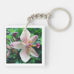 Acrylischer Schlüsselanhänger mit Blume