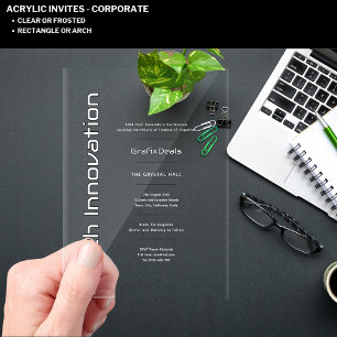 Acrylklare Tech-Innovation Unternehmensveranstaltu Acryleinladungen