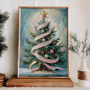 Acrylmalerei-Christbaum-Wandkunst-Druckposter Poster