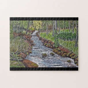 Acrylmalerei-Puzzle 'Bergbach'