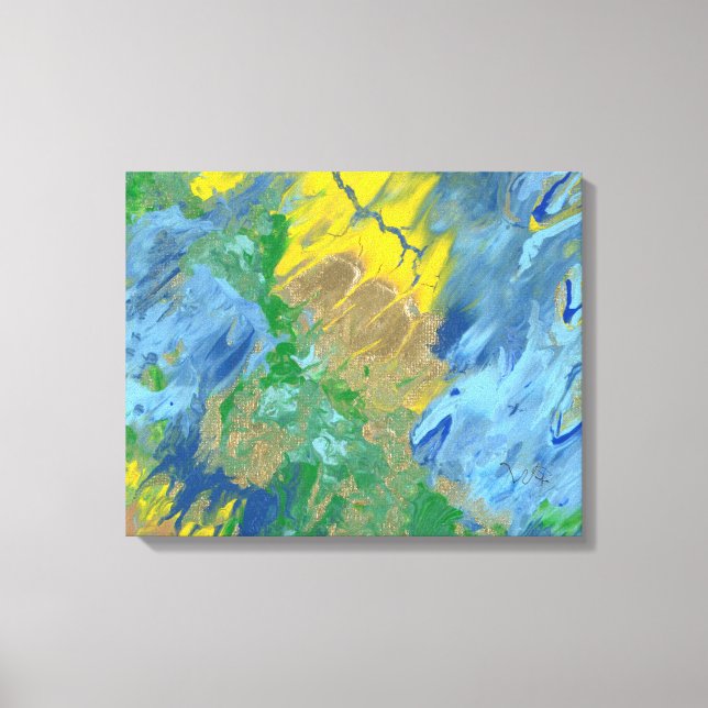 Acrylmalerei "Three Monsters" Leinwanddruck (Vorderseite)