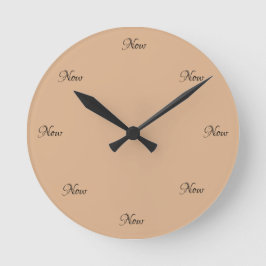 Acrylmauer-Uhr "Die Zeit ist jetzt" Runde Wanduhr