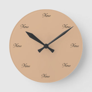 Acrylmauer-Uhr "Die Zeit ist jetzt" Runde Wanduhr