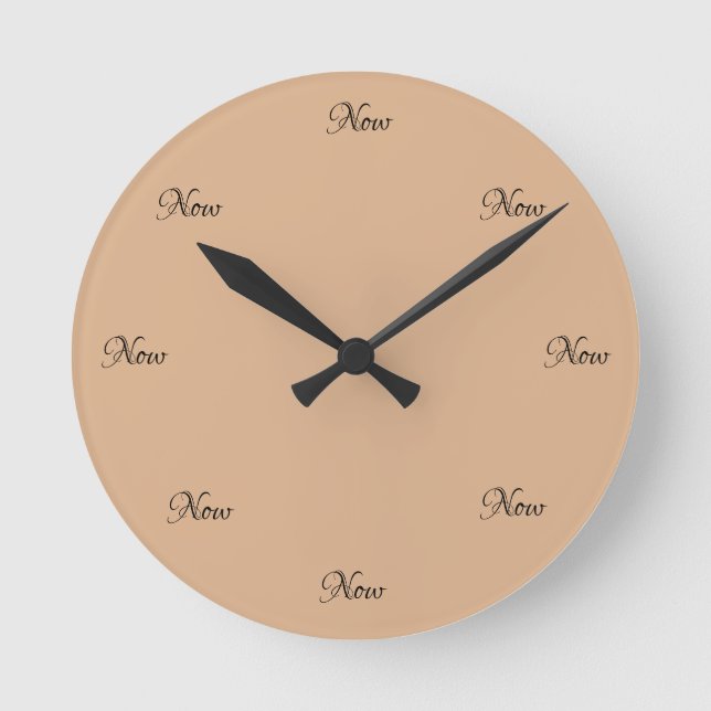 Acrylmauer-Uhr "Die Zeit ist jetzt" Runde Wanduhr (Vorderseite)