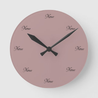 Acrylmauer-Uhr "Die Zeit ist jetzt" Runde Wanduhr