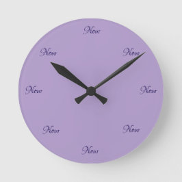 Acrylmauer-Uhr "Die Zeit ist jetzt" Runde Wanduhr