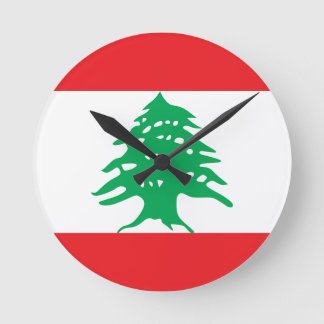 Acrylmauer-Uhr mit Libanon-Flagge Runde Wanduhr