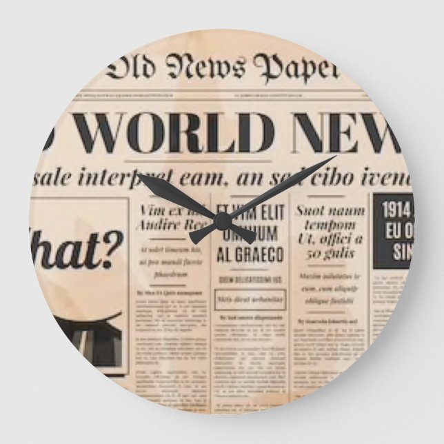 Acrylmauer-Uhr (Zeitung) Große Wanduhr (Vorderseite)