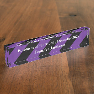 Acrylschreibtisch-Nummernschild, Angestellter des Namensplakette