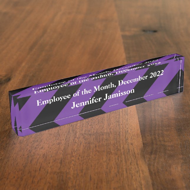 Acrylschreibtisch-Nummernschild, Angestellter des Namensplakette (Seite)