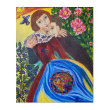 Acrylwandkunst nach Motiven vom Chagall.