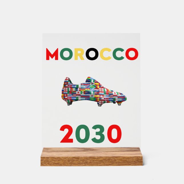 Acrylzeichen MOROCCO 2030 Acrylschild (Vorderseite)