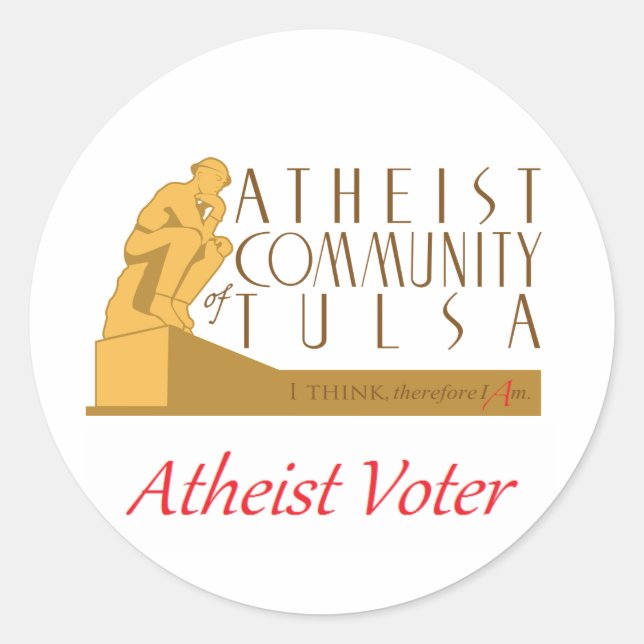 ACT "Atheist Voter"-Aufkleber Runder Aufkleber (Vorderseite)