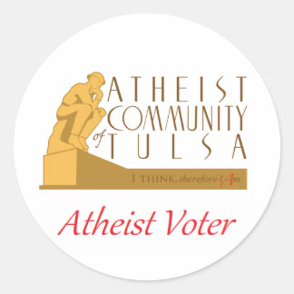 ACT "Atheist Voter"-Aufkleber Runder Aufkleber