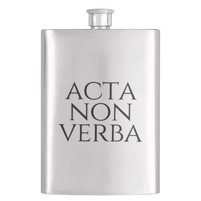 Acta Non Verba Flachmann (Vorderseite)