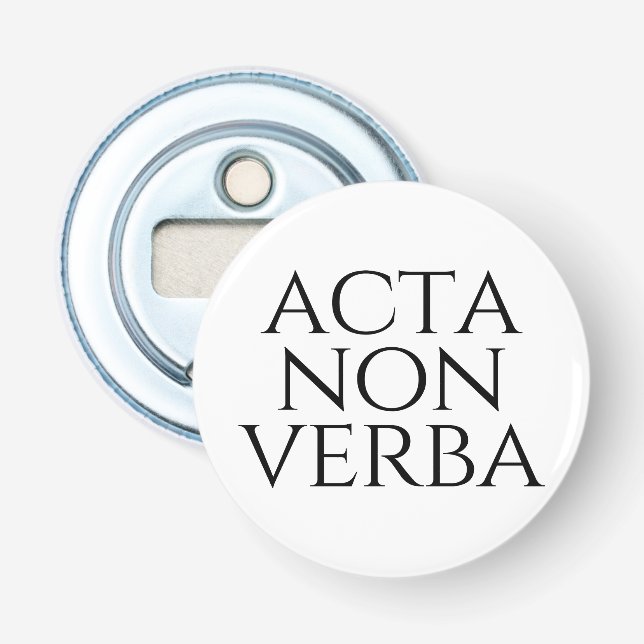 Acta Non Verba Flaschenöffner (Vorderseite)