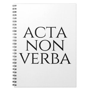 Acta Non Verba Notizblock