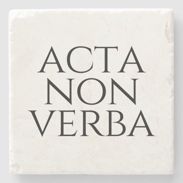 Acta Non Verba Steinuntersetzer (Vorderseite)