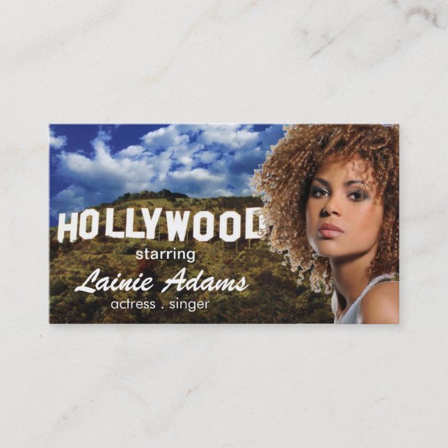 acteur hollywood hills carte de visite (Devant)