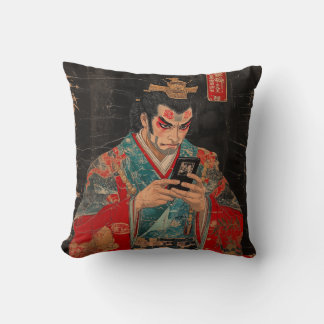 Acteur Kabuki avec oreiller à lancer de téléphone