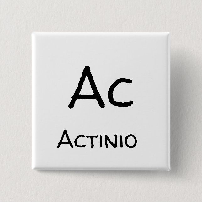 Actinium Elementtabelle Button (Vorderseite)