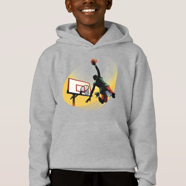 Action Basketball Boy's Hoodie (Vorderseite)
