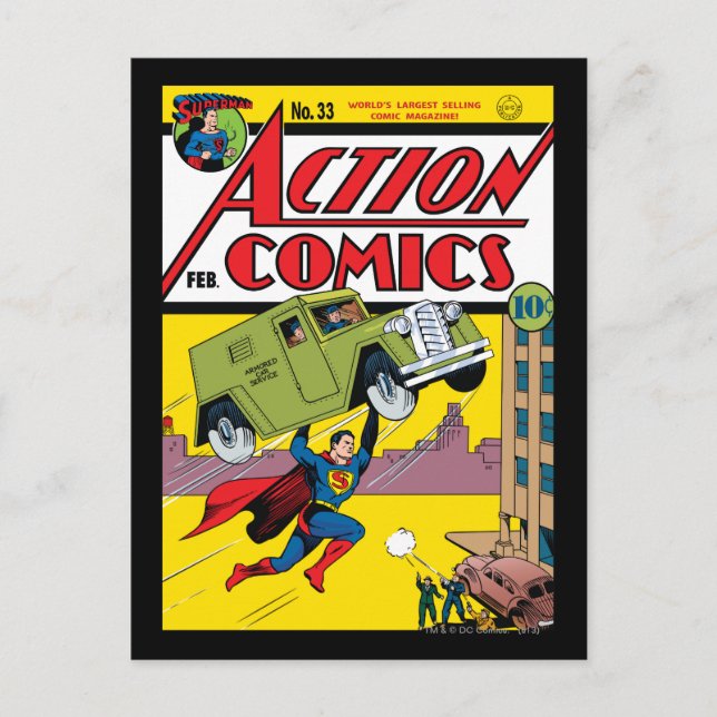 Action-Comic #33 Postkarte (Vorderseite)