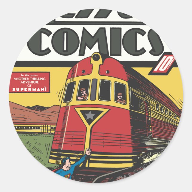 Action Comics - June 1939 Runder Aufkleber (Vorderseite)